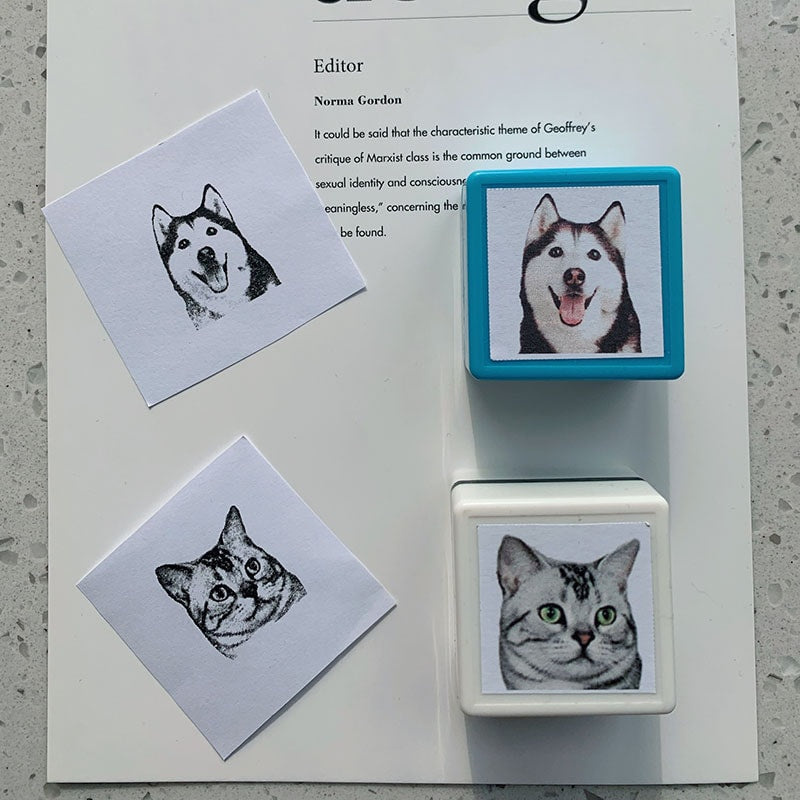 PoochStamp - Custom Pet Portrait Stamp